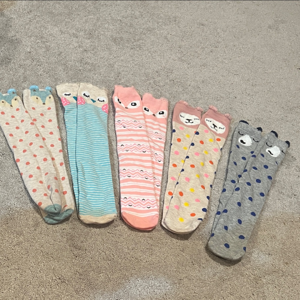 Cute Animal Print Socks Set